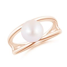 This 14k rose gold Akoya cultured pearl ring exhibits a unique and contemporary design. The solitaire pearl draws the eye instantly with its exceptional luster. It is held on a sleek and stylish double shank. Wedding Ring Minimalist, White Pearl Ring, Solitaire Wedding Ring, Cultured Pearl Ring, Engagement Ring Solitaire, Pearl Engagement Ring, Designer Handmade Jewellery, Mother Birthday, Wedding Rings Solitaire