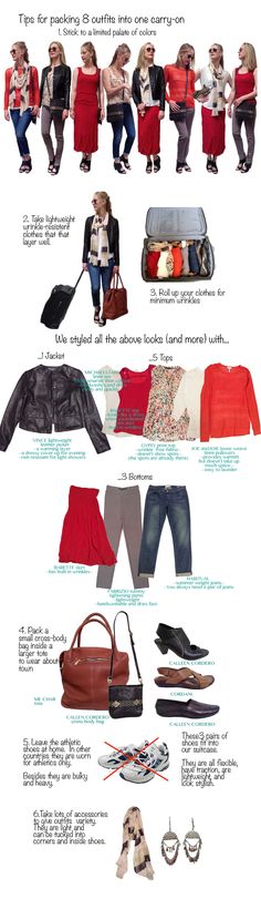 an info sheet showing different types of clothing