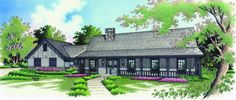 this is an artist's rendering of the ranch house