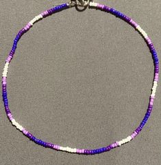 Purple Seed Bead Necklace, Seed Bead Jewelry Ideas, Purple Beads Necklace, Purple Beaded Jewelry, Purple Beaded Necklace, Small Bead Bracelet, Purple Bead Necklace, Pop Jewelry, Purple Beaded Bracelets