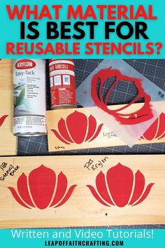 what material is best for reusable stencils? with text overlay