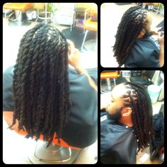 Jumbo two strand twist with locs by me Twist Out On Natural Hair, Style Locs, Men Locs, Pretty Locs, Lock Styles, Locs Journey, Dreadlocks Styles, Dread Hairstyles For Men