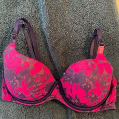 This Bra Is Hot Pink And Purple, It Has Underwire And Adjustable Straps It’s Very Soft With Kind Of A Tie-Dye Design. It’s From The Pink Line At Victoria Secrets. I Only Tried On The Bra It Has Never Been Worn And It Has The Tags On It. Purple Fitted Bra With Adjustable Straps, Fitted Purple Bra With Adjustable Straps, Purple Stretch Padded Bra, Purple Padded Stretch Bra, Stretch Padded Purple Bra, Hot Pink Bra, Tie Dye Designs, Victoria Secrets, Pink Bra