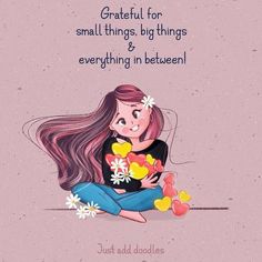 Gratitude Attitude, Grateful Quotes, Thinking Of You Quotes, Self Motivation Quotes, Cute Quotes For Life, Illustration Quotes