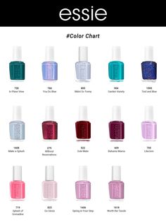 Essie Enamel Nail Polish Classic Blues/ Purples 0.46ozThe original, the beloved, the iconic. Nuanced to perfection, with names that always carry that Essie wit and charm. We bring you hundreds of nail polish shades in our extensive palette of iconic classics to trendsetting colors straight from the runway. Hundreds of nail polish shades and counting, find the perfect salon-quality nail color you're looking for here. Esse Nail Polish Essie, Baby Blue Nail Art, Light Blue Nail Designs, Best Nail Polish Brands, Essie Nail Polish Colors, Opi Nail Polish Colors, Winter Nail Polish, Essie Colors, Blue Nail Color