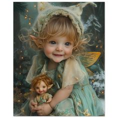 Simple Cute Hairstyles, Children Poses, Gnome Art, Fairy Folk, Fairy Art Dolls, Pixies Fairies, Elves And Fairies, Hairstyles For Girls, Fairy Dragon