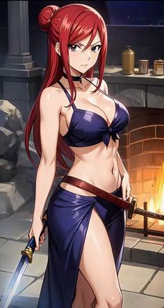 Fairy Tail Female Characters, Red Haired Girl, Erza Scarlett, Yoruichi Shihouin, Fairy Tail Erza Scarlet, Fairy Tail Pictures, Fairy Tail Girls, Fairy Tail Characters, Fairy Tail Lucy