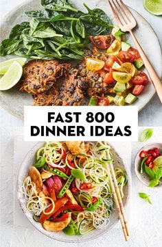 fast and easy dinner ideas that are ready in less than 30 minutes to be eaten