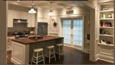 the kitchen is clean and ready for us to use in its new owner's home