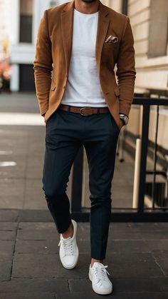 Your Autumn Toolkit: 10 Fall Outfit Ideas for Men 41 Rust Pants Outfit Men, Men’s Fall Outfit Ideas, Mens Casual Fall Outfits 2024, Mens Autumn Outfits 2024, Blazer Outfits Casual For Men, Thanksgiving Outfit For Men, Men Outfits Smart Casual, Men’s Dressy Outfits Casual, Men Fall Outfits Dressy