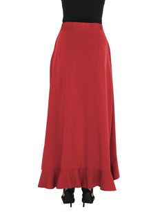 Red Chiffon Tie-waist Ruffle Palazzo Pants Chic Chiffon Ruffled Skirt Bottoms, Chic Chiffon Bottoms With Ruffles, Elegant Red Ruffled Bottoms, Elegant Red Bottoms With Ruffles, Chic Red Ruffled Bottoms, White Ruffled Chiffon Skirt, Red Chiffon, Palazzo Pants, Chiffon