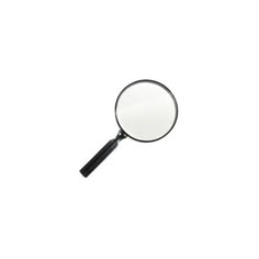 a magnifying glass on a white background with no image to describe, it's not clear