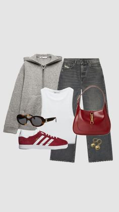 Look Adidas, Looks Pinterest, Uni Outfits, Stockholm Fashion, Cute Everyday Outfits, Grey Jeans