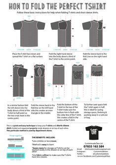 how to fold the perfect t - shirt pattern for men's and women's shirts