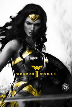 Wonder Woman 2 Poster by Bryanzap.deviantart.com on @DeviantArt Superhero Photoshoot, Gal Gabot, Gal Gardot, Female Profile, Badass Women