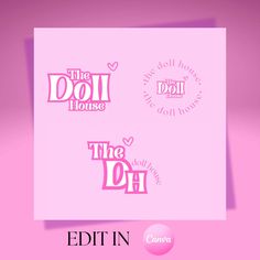 two pink stickers that say the do it house and the do it lah