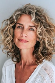 Voluminous sandy medium-length curls. Haircuts For Curly Hair, Natural Curly Hair, Curly Hair Women, Hair 2024