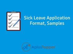 a clipboard with the words stick leave application format samples