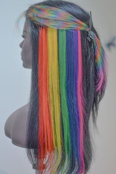 *  Classic Vibrant Rainbow color set of 7 pcs 1-inch mini tape-ins, 70 gram, 20-inch Human hair extensions  ** Soft Pastel Goth color set of 5 pcs 1-inch mini tape-ins, 45 gram, 20-inch Human hair extensions The tapes are mini-sized meant to create single streaks of color. They could be mixed to create a custom look.  1 Set is intended for only one side of the head if you want a symmetric effect on both sides I recommend buying 2 sets :) The perfect way to add fun and brightness to any hair color for up to 3 to 8 weeks, depending on your routine and how well you take care of the extensions! ORDERS CAN BE CANCELED UP TO 24H AFTER PURCHASE AFTER THAT ALL ORDERS ARE FINAL AND NON-REFUNDABLE. Rainbow Goth, Hidden Rainbow Hair, Dyeing Hair, Vivid Hair, Tape Ins, Vivid Hair Color, Scene Hair, Rainbow Hair, Rainbow Color