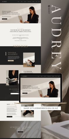 an image of a website design with different colors and styles on it, including black and white