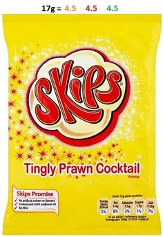 a bag of skies with the word's in red and yellow on it