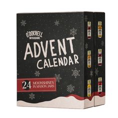 three books on the cover of an adult calendar with snowflakes and christmas trees