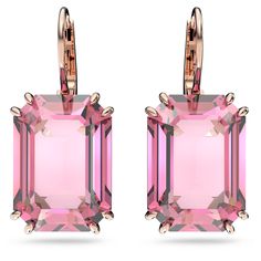 Swarovski Millenia, Crystal Jewelry Earrings, Crystal Design, Swarovski Earrings, Pink Tone, Swarovski Jewelry, Crystal Drop Earrings, Crystal Drop, Pink Stone