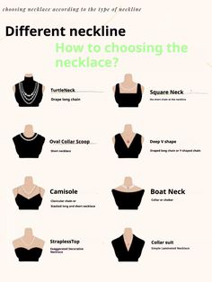 The right necklace can elevate any outfit, but choosing the perfect piece for your neckline can be tricky. At Auranoble, we believe that understanding how to pair necklaces with different necklines is key to creating a polished, stylish look. Let's dive into the art of necklace pairing! Necklace For Different Necklines Dresses, Necklaces And Necklines, Necklace Based On Neckline, Outfits With Statement Necklace, Which Necklace For Which Neckline, Jewellery According To Neckline, Necklace For High Neckline Dress, What Necklace With What Neckline, How To Match Jewelry With Outfits