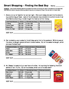 the worksheet for shopping is shown in this image