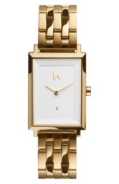 Free shipping and returns on Signature Square Bracelet Watch, 24mm at Nordstrom.com. Modern minimalism makes this polished square watch a distinguished accessory for any occasion. Masonic Watches, Mvmt Watches, Square Bracelet, Classic Jewelry Pieces, 5 Elements, Modern Minimalism, Analog Watch, Square Watch, Stainless Steel Watch