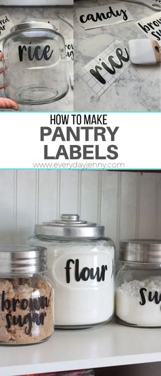 how to make pantry labels on glass jars