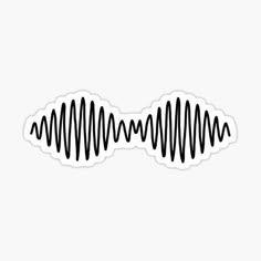 a black and white sound wave sticker