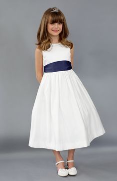 A satiny dress features a flared, twirly skirt and an easy tank-style bodice highlighted with lustrous imitation-pearl buttons at the back. Back button closure Lined 100% polyester Hand wash, line dry Imported Kids' Wear Twirly Skirt, Satin Sash, Tea Length, Dress Ideas, Fancy Dresses, Nordstrom Dresses, Fit Flare Dress, Satin Dresses, Tank Dress