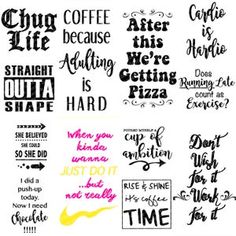 some type of lettering that is in different colors and font styles, with the words on each