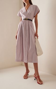 Midi Linen Dress, Martin Grant, Royal Dresses, Linen Midi Dress, Daytime Dresses, Midi Shirt Dress, The Purple, Modern Fashion