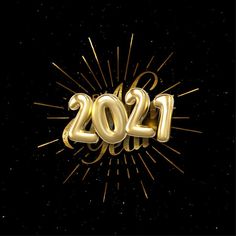 the year 2011 is written in gold foil on a black background with stars and sparkles