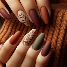 Fall 2024 Nail Trends You’ll Love: Bold, Chic, and Perfect for You! - Payhip Fall Nails 2024 Matte, Fall Color Matte Nails, Thanksgiving Matte Nails, Sns Nails Designs Fall, 2024 November Nails, Late November Early December Nails, Simple Gel Nail Designs Fall, Almond Fall Nails 2024, Matte Thanksgiving Nails