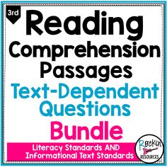 the text - independent questions bundle for reading