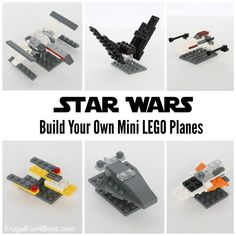 star wars build your own mini lego planes with instructions for beginners to learn how to make them