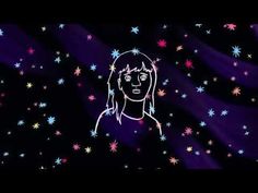 a drawing of a girl surrounded by stars