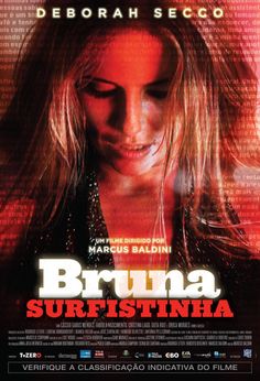 the movie poster for brunaa surfstina, which features a woman with long hair