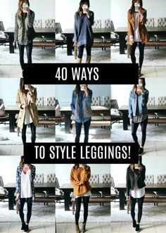 Ways To Style Leggings, Leggings Outfit For Work, Adidas Leggings Outfit, The Sister Studio, Outfits Leggins, Sister Studio, Coated Leggings, Look Legging, High Waist Sports Leggings