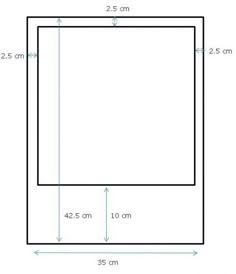 a drawing of a square area with measurements