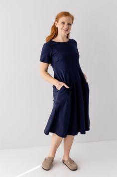 Meet the 'Marianne', a simple and chic cotton blend dress that should have a spot in any closet. Featuring a flattering fit & flare silhouette and comfortable cotton blend material, this dress is perfect for everyday wear or an elevated evening look! Pair with your favorite pair of white sneakers for a casual brunch look, or pair with low heels and a clutch for a date night ensemble. Exclusively designed by us with you in mind! 95% Cotton 5% Spandex Hand Wash in Cold Water Do Not Bleach Hang or Lay Flat to Dry Iron on Low Heat Do Not Dry Clean Unlined, quality cotton fabric. No need to layer! Model Height 5'6" | Wearing Size Small Model Height 5'8" | Wearing Size 1X Please carefully measure a similar item before placing your order to allow for the best fit and also to reduce the risk of re Casual Mid-length Cotton Dress, Cotton Fit And Flare Dress For Daywear, Casual Cotton Midi Dress Knee-length, Casual Cotton Knee-length Midi Dress, Cotton Fit And Flare A-line Dress, Chic Cotton Fit And Flare Dress, Cotton A-line Fit And Flare Midi Dress, Spring Cotton Midi Dress With Fit And Flare, Spring Cotton Midi Dress Fit And Flare