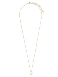 A charming necklace that features a 1/4" pendant with a cubi zirconia birthstone and a long 18" rolo chain that also has an extender. The gold plated sterling-silver bezel adds to the grace of this piece. Product Care : Moisture will tarnish your jewelry. Avoid all water, lotions, and perfumes. Clean with a dry cloth. Never use jewelry cleaner or polishing cloths. To limit wear and tear take a day off and store in a safe dry place. Material : Gold-Plated-Silver Bootie Sandals, Straw Bags, Sneaker Slippers, Baby Boy Shoes, The Grace, Rolo Chain, Jewelry Cleaner, Small Accessories