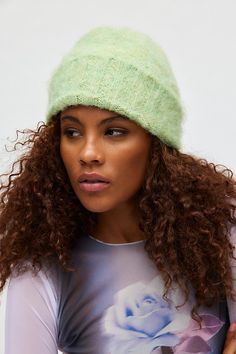 Cozy szn staple beanie hat in an ultra-soft brushed finish. Features Brushed cable knit beanie Fuzzy beanie hat Cozy cable knit Wide ribbed knit cuff Content + Care Polyester, acrylic Spot clean Imported | Brushed Cable Knit Beanie in Mint, Women's at Urban Outfitters Cozy Green Beanie Hat, Trendy Green Warm Hats, Trendy Warm Green Hat, Cable Knit Beanie Cap One Size, Cable Knit Beanie Cap, Cozy Crochet Cable Knit Beanie Hat, Casual One Size Cable Knit Beanie, Casual Cable Knit Crochet Hat, Casual Crochet Cable Knit Hat