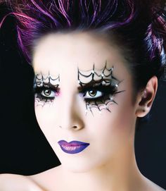 Carnaval Make-up, Fete Emo, Beautiful Halloween Makeup, Make Up Diy, Fantasy Make-up