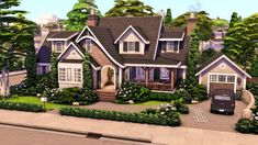 I built a Single Story Home, for a Big Family!   •Build Details•  🛏️ 5 Bedrooms 🚽 2 bathrooms 💰 §150,737  📐 40 x 30  📍 San Sequoia Sims Family Home, San Sequoia, Sims 4 Family House, Sims4 Builds, Sims 4 Speed Build, Sims 4 Family, Single Story Homes