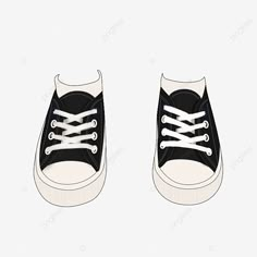 Shoes Clipart, Shoes Vector, Shoes Cartoon, Black Sports Shoes, Shoes Png, Black Canvas Shoes, Painted Illustration, Classic Photography, Cartoon Shoes