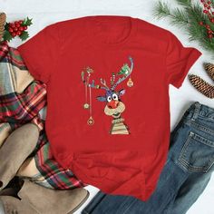 Women Men Short Sleeve Merry Christmas Cartoon Deer Print Family Top T-Shirt Please check the Size Chart before order. If you are not sure the size, please send message to us. Material:80% Polyester+20% Cotton.This Christmas hoodies for women is soft,cozy and lightweight.Comfortable to wear in spring,fall or winter Features:Just hanging with my gnomies sweatshirt,x-mas hooded tops, gnomies shirt,snowman hoodie,cute graphic shirt Style:Cute snowman print design funny Christmas sweater,is super trendy and looks very flattering.These pullover hoodie can pair with jeans 100% Brand new and well made.This women funny cute Christmas shirt can be the upcoming Christmas gift,Thanksgiving days gifts,also can be a casual style sweatshirt to keep fashion . Fashion design, 100% Brand New, high quality! Merry Christmas Cartoon, Hanging With My Gnomies, Cartoon Deer, Funny Christmas Sweater, Cute Christmas Shirt, Cute Christmas Shirts, Funny Christmas Sweaters, Hoodie Cute, Hoodies For Women